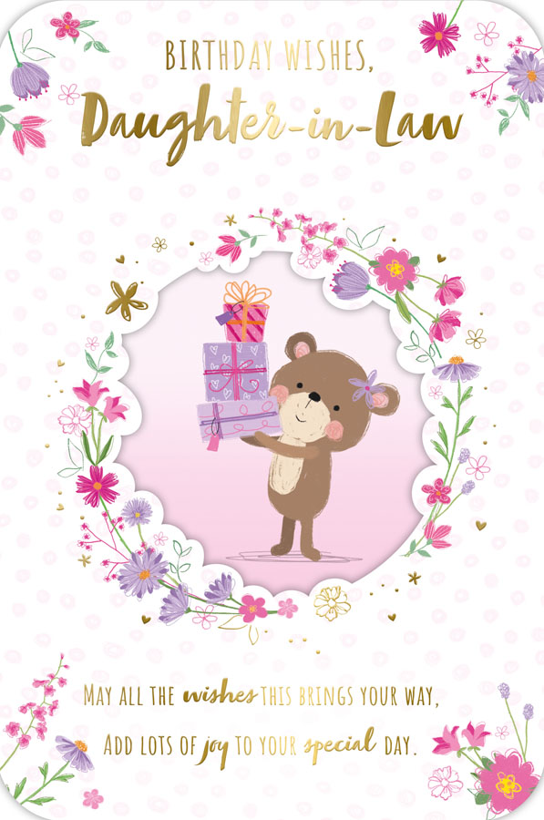 6pk Cards C75 Birthday Daughter-In-Law - Tiger Feet Ireland