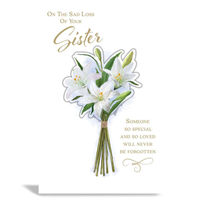 6pk Cards C75 Sympathy Loss Of Sister - Tiger Feet Ireland