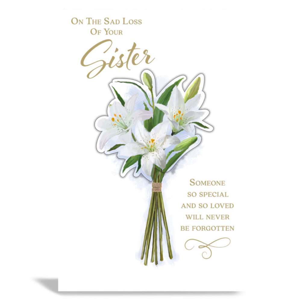 6pk Cards C75 Sympathy Loss Of Sister - Tiger Feet Ireland