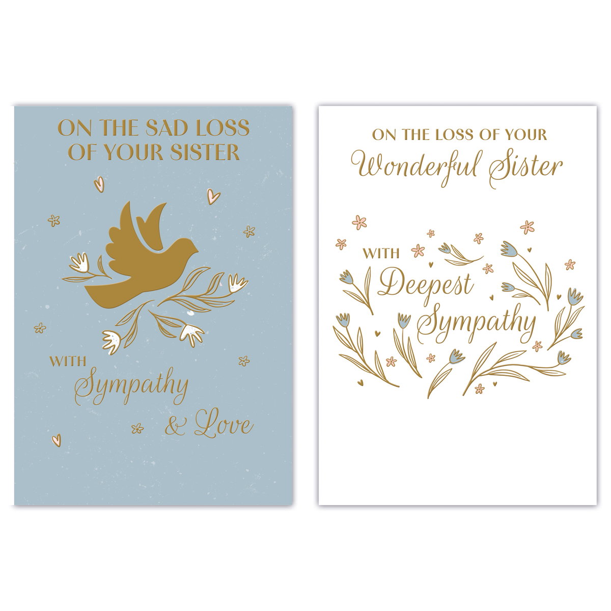 12pk Cards C50 Sympathy Loss Of Sister - Tiger Feet Ireland