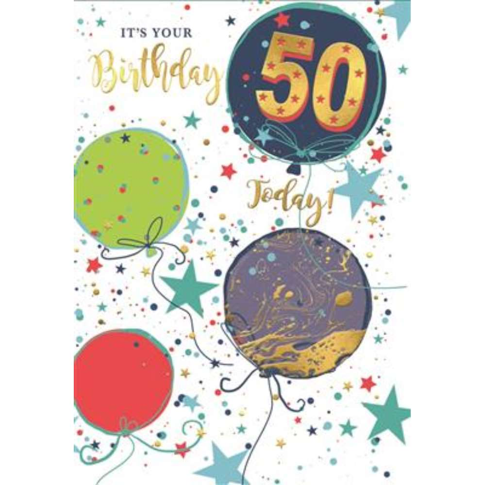 6pk Cards C50 Birthday Age 50 - Tiger Feet Ireland