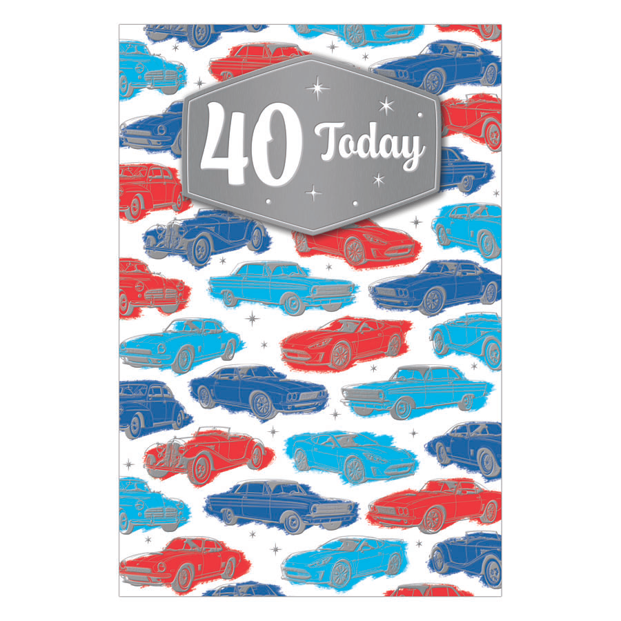 6pk Cards C75 Birthday Age 40 - Tiger Feet Ireland