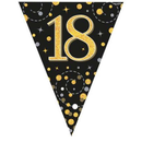 Party Bunting Sparkling 18 Black & Gold - Tiger Feet Ireland