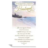 6pk Cards C55 Sympathy Loss Of Husband - Tiger Feet Ireland