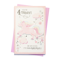 6pk Cards C150 Birthday Age 4 - Tiger Feet Ireland