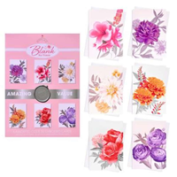 72pk (6x12) 12Pk Floral Cards C50 - Tiger Feet Ireland
