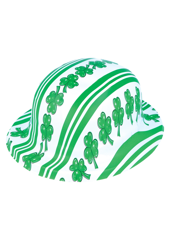 St Patrick's Day Shamrock Plastic Bowler Hat