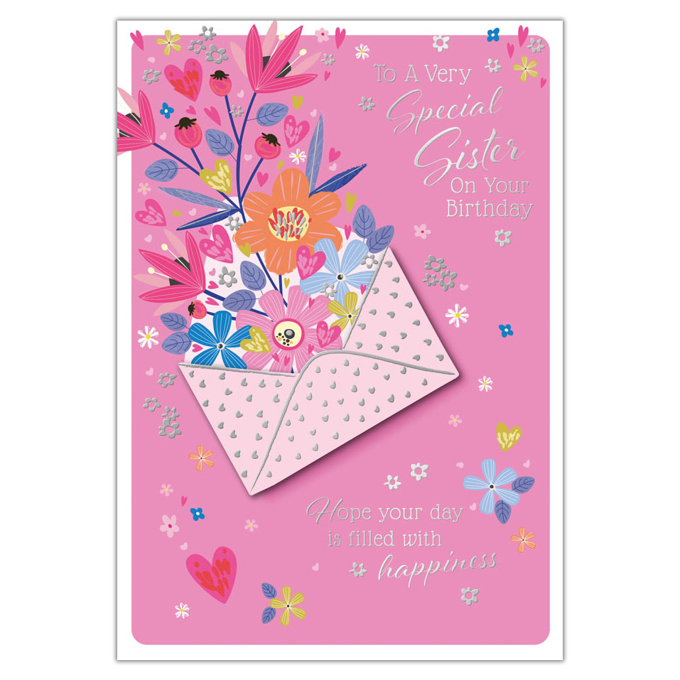 6pk Cards C90 Birthday Sister - Tiger Feet Ireland