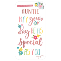 6pk Cards C55 Birthday Auntie - Tiger Feet Ireland