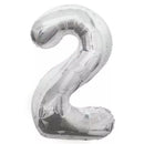 Foil Balloon 34" Big Number Silver - Tiger Feet Ireland