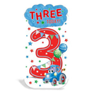 6pk Cards C55 Birthday Age 3 - Tiger Feet Ireland