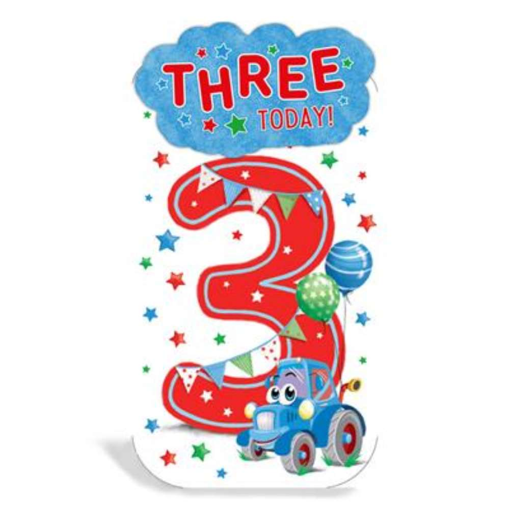 6pk Cards C55 Birthday Age 3 - Tiger Feet Ireland