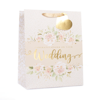 6pk Large Portrait Gift Bags Floral & Text - Tiger Feet Ireland