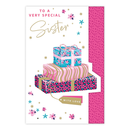 6pk Cards C75 Birthday Sister - Tiger Feet Ireland
