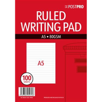12pk Ruled Writing Pad 100 Sheets A5 BGC - Tiger Feet Ireland