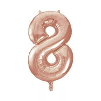 Foil Balloon 34" Big Number Rose Gold - Tiger Feet Ireland