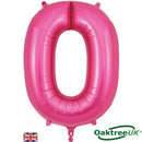 Foil Balloon 34" Big Number Pink - Tiger Feet Ireland