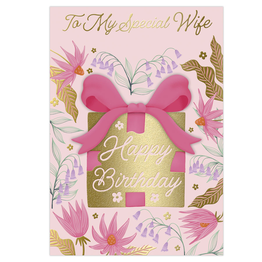 6pk Cards C50 Birthday Wife - Tiger Feet Ireland