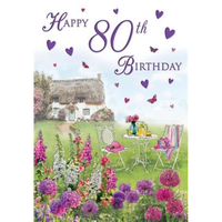 6pk Cards C75 Birthday Age 80 - Tiger Feet Ireland