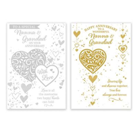 12pk Cards C50 Nanna & Grandad Anniversary - Tiger Feet Ireland
