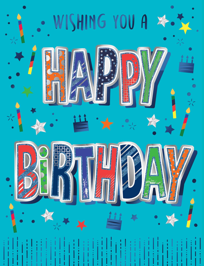 6pk Cards ED C50 Birthday Male Happy Birthday - Tiger Feet Ireland