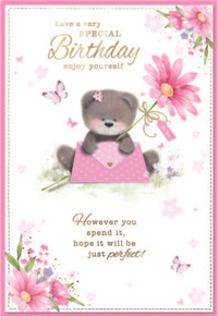 6pk Cards ED C50 Birthday Cute Female - Tiger Feet Ireland