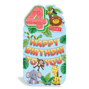 6pk Cards C55 Birthday Age 4 - Tiger Feet Ireland