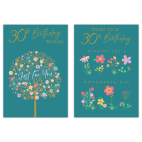12pk Cards C50 Birthday Age 30 - Tiger Feet Ireland