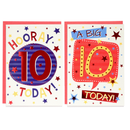 12pk Cards C50 Birthday Age 10 - Tiger Feet Ireland