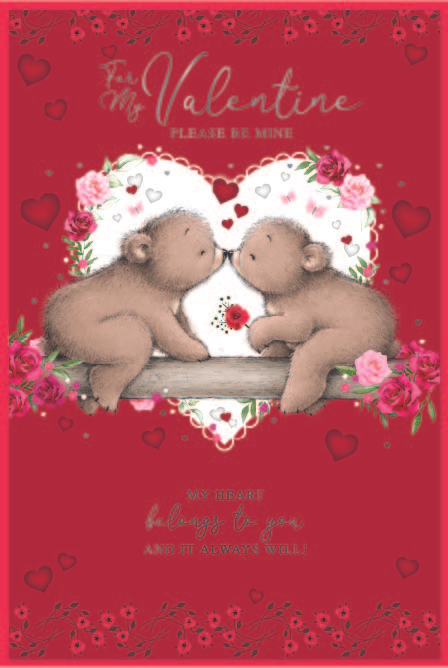 Simon Elvin 6 Pack Cards C75 Valentine's Day Open