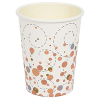 8ct Paper Cups 9oz Rose Gold Sparkling Fizz - Tiger Feet Ireland