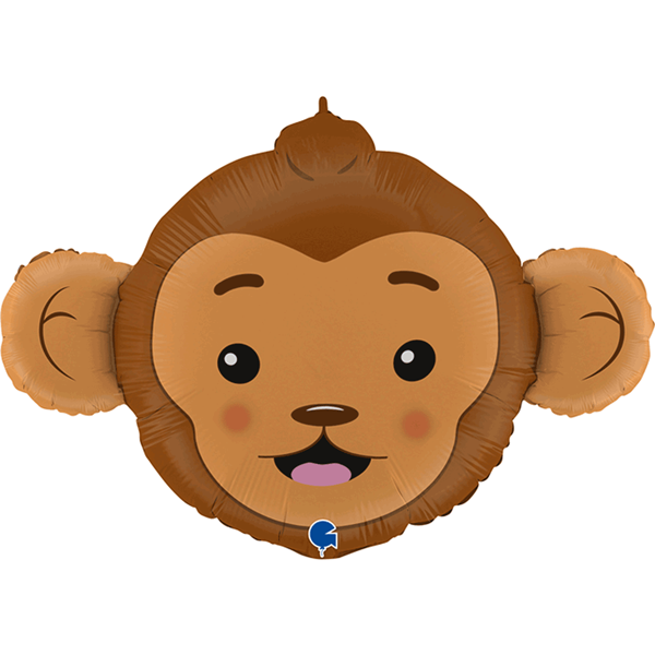 Foil Balloon 28" Supershape Monkey Head - Tiger Feet Ireland
