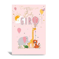 6pk Cards C50 Baby Girl - Tiger Feet Ireland
