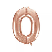 Foil Balloon 34" Big Number Rose Gold - Tiger Feet Ireland