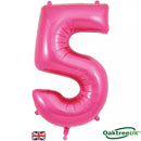 Foil Balloon 34" Big Number Pink - Tiger Feet Ireland