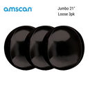 Foil Balloons 21" Orbz Black - Tiger Feet Ireland
