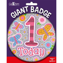 6pk Big Badges Birthday Age 1 - Tiger Feet Ireland