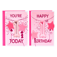 12pk Cards C50 Birthday Age 1 - Tiger Feet Ireland