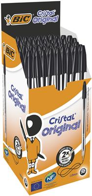 50pk BIC Cristal Pens Black - Tiger Feet Ireland