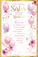6pk Cards C75 Birthday Sister - Tiger Feet Ireland