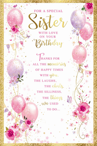 6pk Cards C75 Birthday Sister - Tiger Feet Ireland
