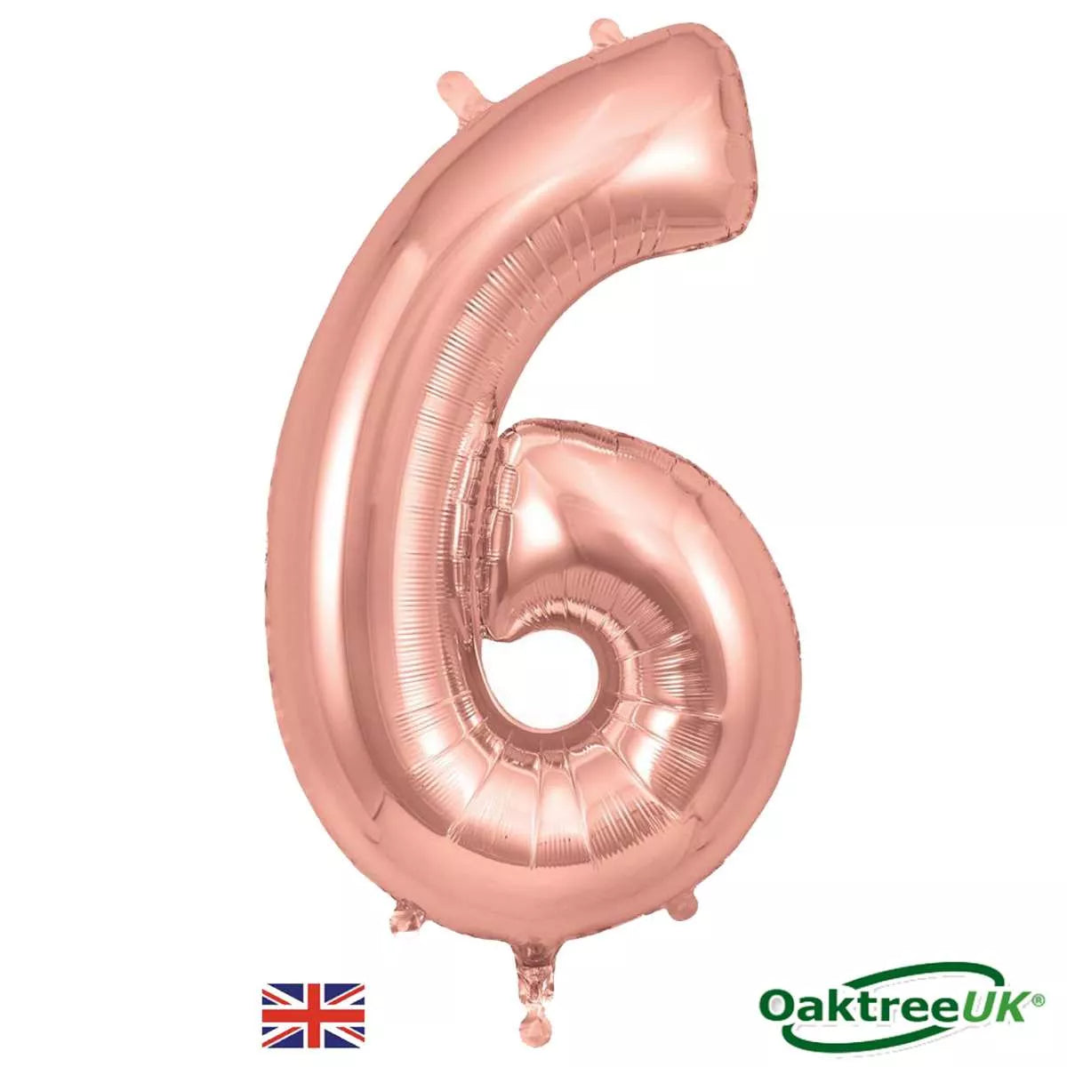 Foil Balloon 34" Big Number Rose Gold - Tiger Feet Ireland