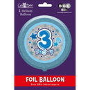 5Pk Foil Balloon Birthday Age 3 - Tiger Feet Ireland