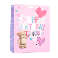 6pk Extra Large Portrait Gift Bags Bear With Text - Tiger Feet Ireland