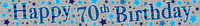 6pk Banners Birthday Age 70 - Tiger Feet Ireland