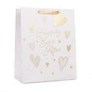 6pk Large Portrait Gift Bags Hearts & Text - Tiger Feet Ireland