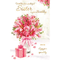 6pk Cards C75 Birthday Sister - Tiger Feet Ireland