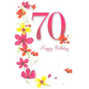 6pk Cards C50 Birthday Age 70 - Tiger Feet Ireland