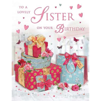 6pk Cards C50 Birthday Sister - Tiger Feet Ireland