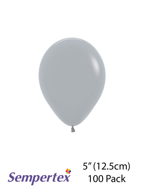Sempertex Fashion Grey 5" Latex Balloons 100pk